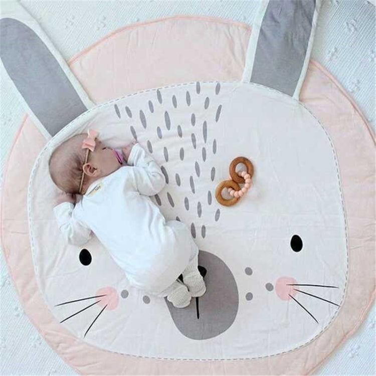 Pink Rabbit Baby Play Mat 90cm Cotton Rug