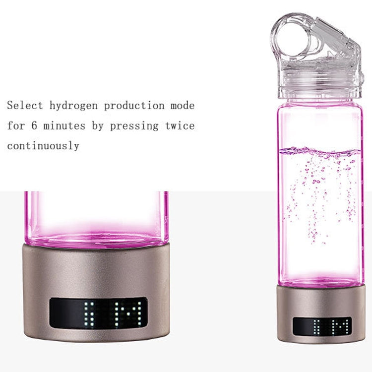 Hydrogen-Rich Water Bottle 400ml – LED Light