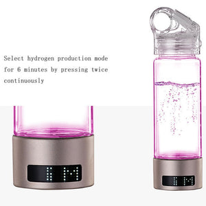 Hydrogen-Rich Water Bottle 400ml – LED Light