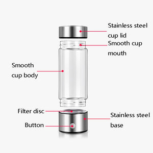 Portable Hydrogen Water Cup 420ml – Silver