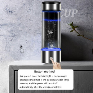 Portable Hydrogen Water Bottle 450ml – Black