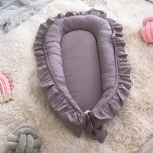 Baby Bed Lace Cotton Gray 60x95cm 