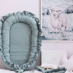 Baby Bed Lace Cotton Blue-green 60x95cm 
