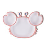 BPA-Free Silicone Plate TinyDine Pink Crab