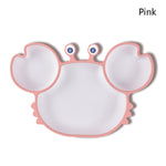 Children’s Silicone Crab Plate Pink