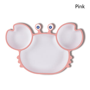 Children’s Silicone Crab Plate Pink