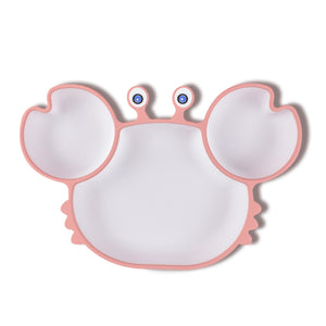 BPA-Free Silicone Plate TinyDine Pink Crab