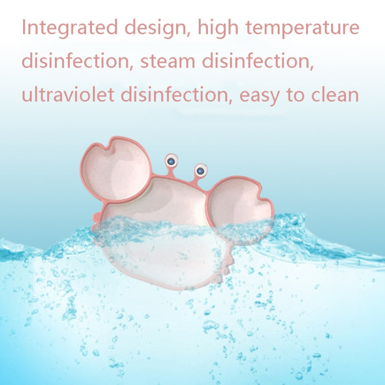 BPA-Free Silicone Plate TinyDine Pink Crab