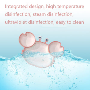 BPA-Free Silicone Plate TinyDine Pink Crab