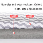 Baby Crib Organizer Diaper Storage Bag Gray Snow