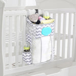 Baby Crib Organizer Diaper Storage Bag Gray Snow