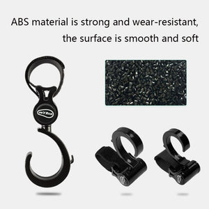  Stroller Hooks JOYREN Set – Non-Slip, 360° Rotation, Black 