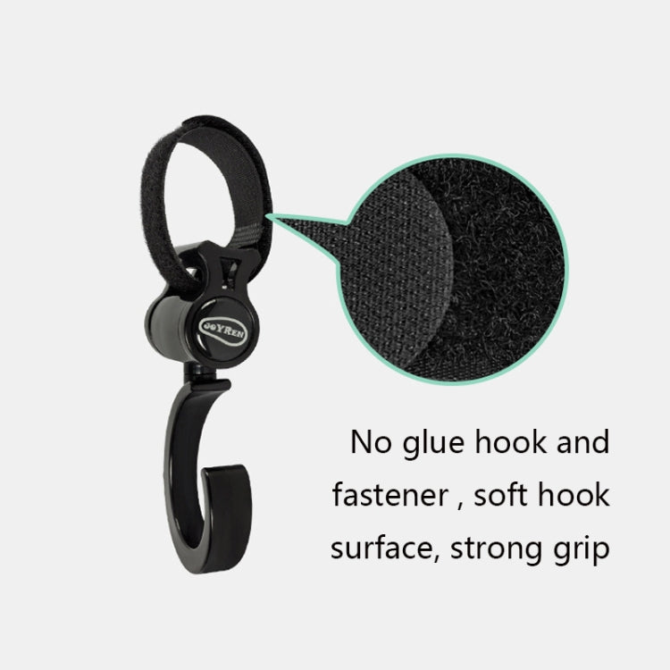  Stroller Hooks JOYREN Set – Non-Slip, 360° Rotation, Black 