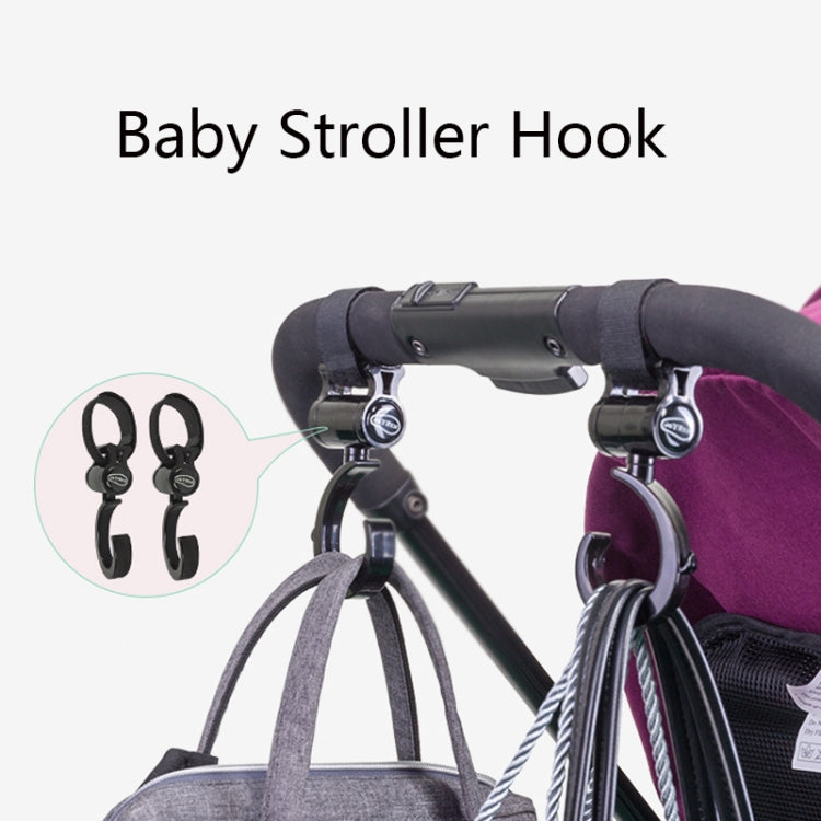  Stroller Hooks JOYREN Set – Non-Slip, 360° Rotation, Black 