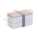 Plastic Bento Lunch Box 1200ml White