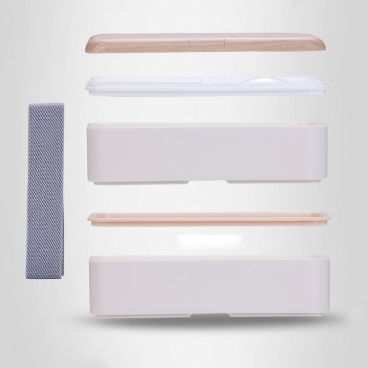 Plastic Bento Lunch Box 1200ml White
