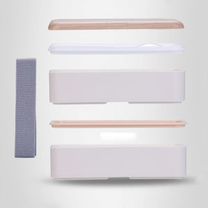 Plastic Bento Lunch Box 1200ml White