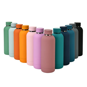 Stainless Steel Sports Bottle 500ml – Gray-Green