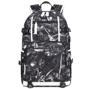 Waterproof School Backpack 6101-5 Black Skin