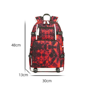Waterproof School Backpack 6101-5 Black Skin