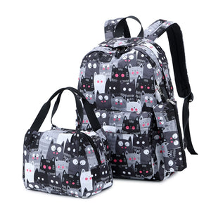 3-Piece School Backpack Set for Teens – USB,Pink