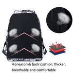 3-Piece School Backpack Set for Teens – USB, Black 
