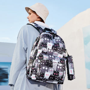 3-Piece School Backpack Set for Teens – USB,Pink