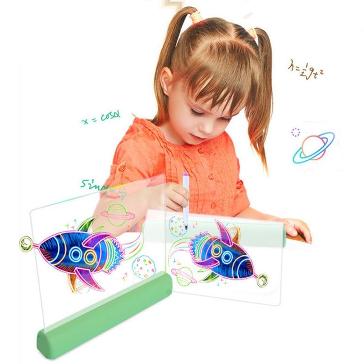 3D LED Painting Board Blue – Fluorescent, 6 Markers Included