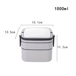 Lunch Box Square Navy Blue 1000ml Microwave