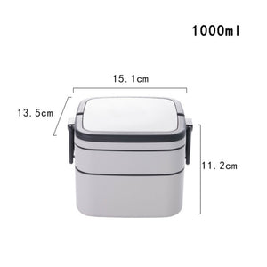 Lunch Box Square Navy Blue 1000ml Microwave
