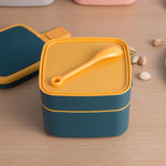 Lunch Box Square Navy Blue 1000ml Microwave