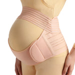 Maternity Belly Support Belt Three-Piece Beige - Breathable, Size M