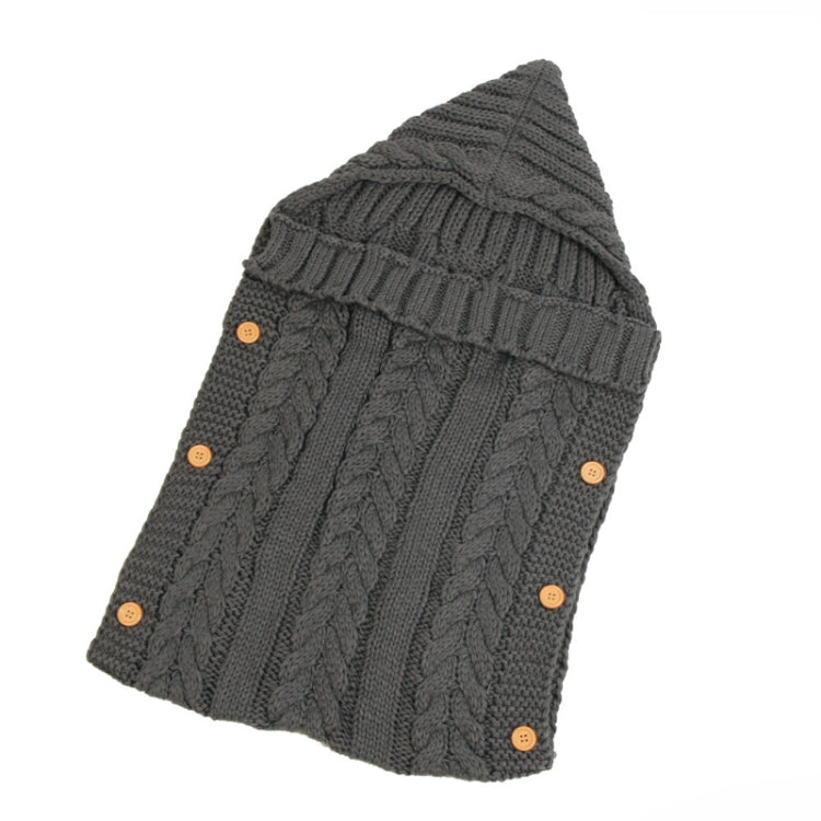 Baby Wool Sleeping Bag Zzsd0002 Dark Gray Knitted 