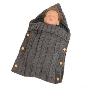 Baby Wool Sleeping Bag Zzsd0002 Dark Gray Knitted 