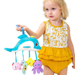 Colorful Animal Plush Stroller Toy 