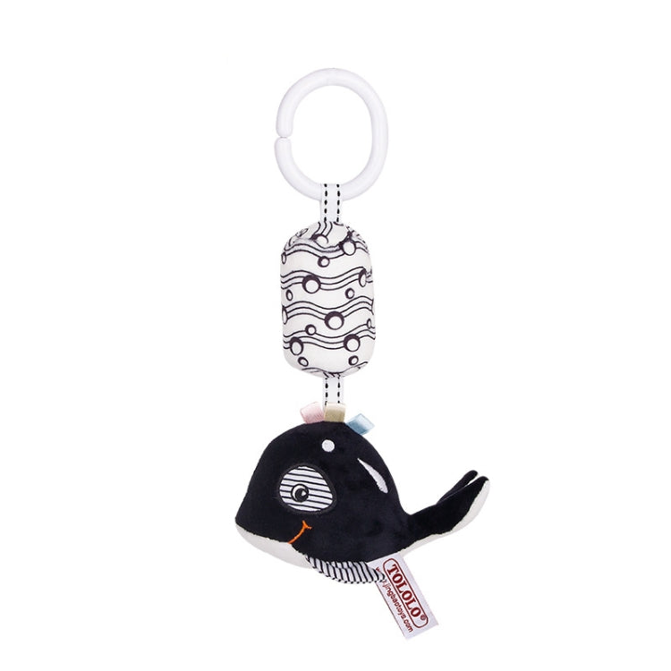 Black & White 4A Whale Bed Bell Toy