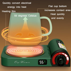 White Portable LED Cup Warmer Mat