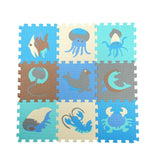 9pcs EVA Marine Foam Puzzle Mat 90x90cm - Blue 