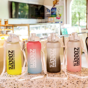 Sports Water Bottle 2000ml Frosted Gradient
