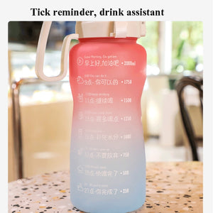 Sports Water Bottle 2000ml Frosted Gradient