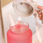 Sports Water Bottle 2000ml Frosted Gradient