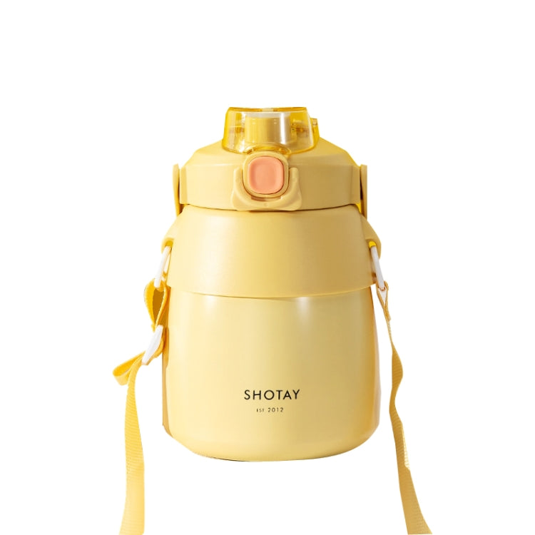 Kids Thermos Bottle 900ml – Leakproof, 316 Steel, Yellow 