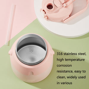 Kids Thermos Bottle 900ml – Leakproof, 316 Steel, Gray