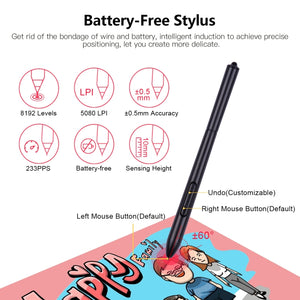 VINSA T608 Drawing Tablet - 8192 Pressure Levels