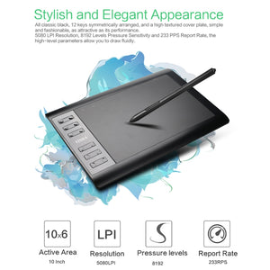 Digital Drawing Board VINSA VIN1060PLUS – 8192 Pressure, USB