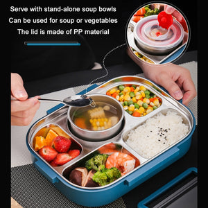 304 Stainless Steel Kids Lunch Box –  Peacock Blue