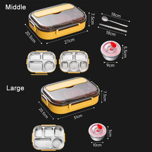 304 Stainless Steel Kids Lunch Box –  Lemon Yellow