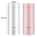 Mini Electric Travel Thermoses 400ml Pink UK Plug