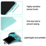 LCD Writing Board 10'' for Kids – Colorful, Light Blue