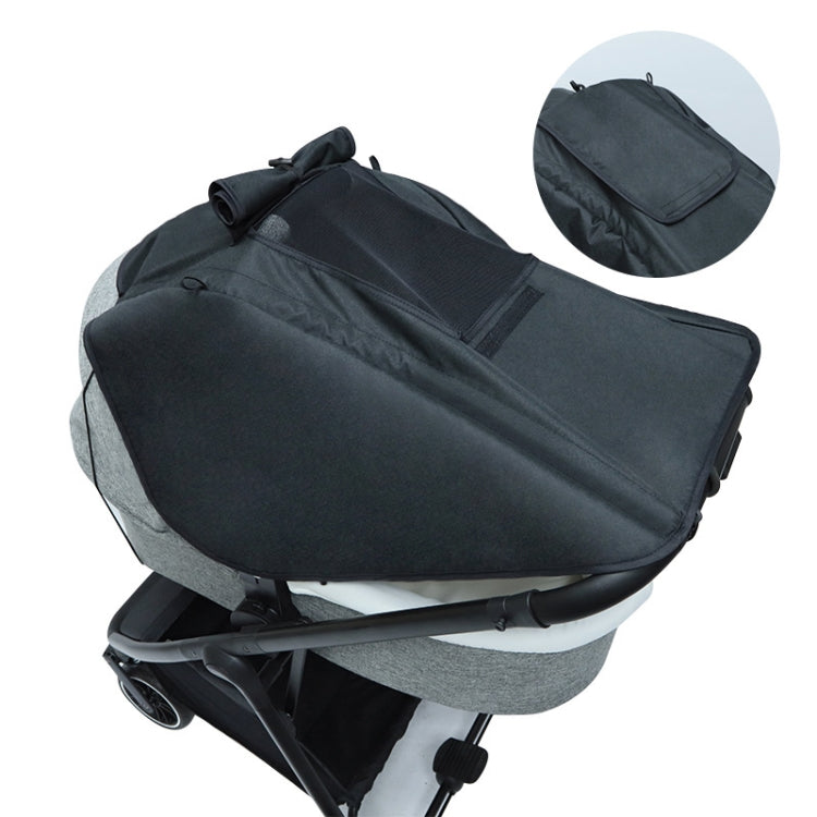 Black Stroller Sunshade with Peekaboo Window
